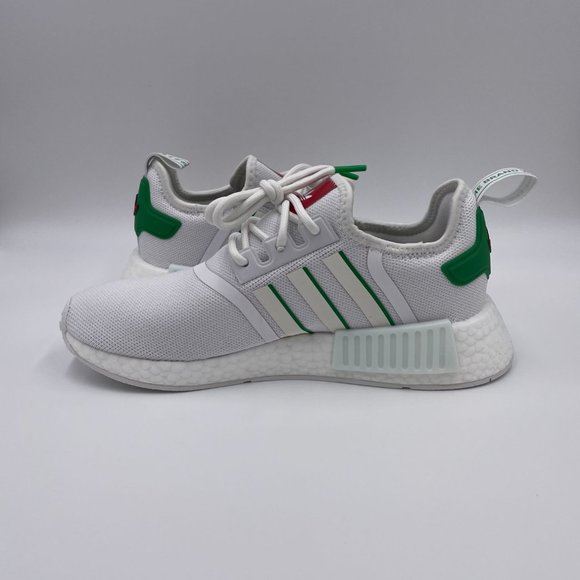 adidas NMD R1 White / Green Womens Shoes - Picture 2 of 8